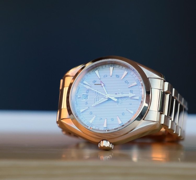 Omega Seamaster Aqua Terra Gmt Omega Seamaster 150 18k Full Rose Gold 43mm Gmt Automatic