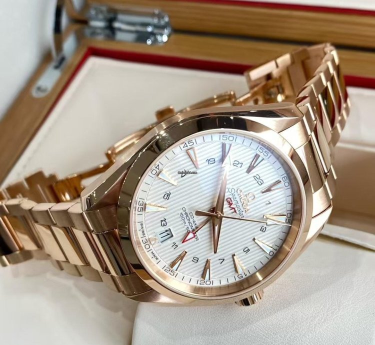 Omega Seamaster Aqua Terra Gmt Omega Seamaster 150 18k Full Rose Gold 43mm Gmt Automatic