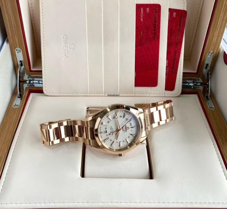 Omega Seamaster Aqua Terra Gmt Omega Seamaster 150 18k Full Rose Gold 43mm Gmt Automatic