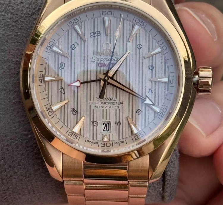 Omega Seamaster Aqua Terra Gmt Omega Seamaster 150 18k Full Rose Gold 43mm Gmt Automatic