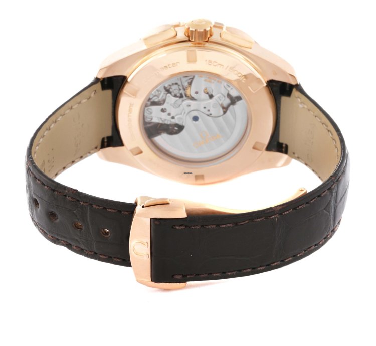 Omega Seamaster Aqua Terra Gmt Rose Gold Mens Watch 231 53 44 52 06 001 Box Card