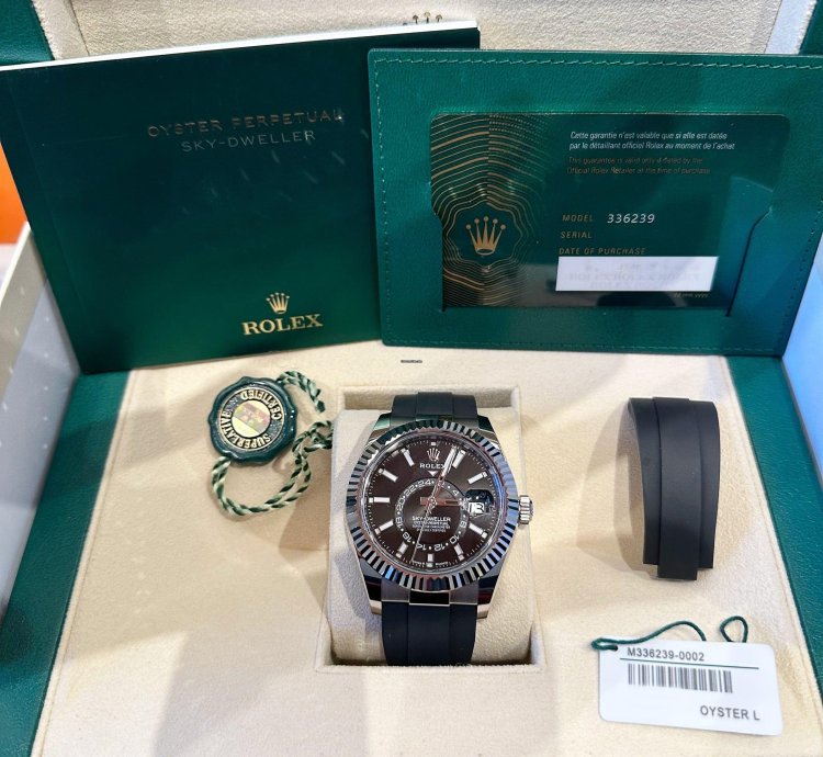 Rolex Sky-dweller 336239 White Gold Black Dial Oysterflex 2025