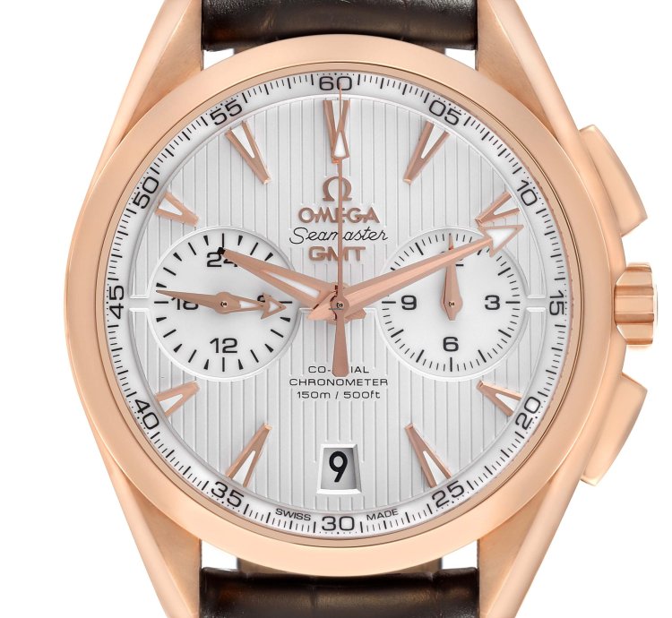 Omega Seamaster Aqua Terra Gmt Rose Gold Watch 231 53 43 52 02 001 Box Card