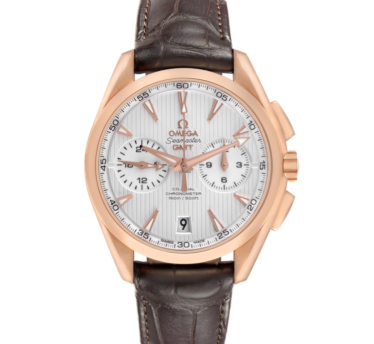 Omega Seamaster Aqua Terra Gmt Rose Gold Watch 231 53 43 52 02 001 Box Card