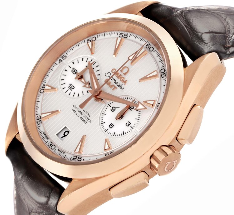 Omega Seamaster Aqua Terra Gmt Rose Gold Watch 231 53 43 52 02 001 Box Card