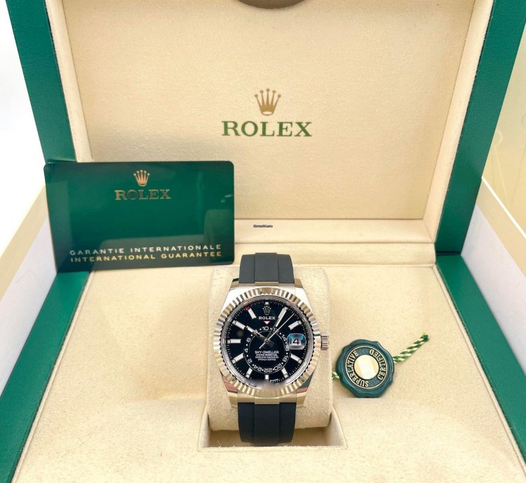 Rolex Sky-dweller 336239 White Gold Oysterflex Black Dial Unworn 2024