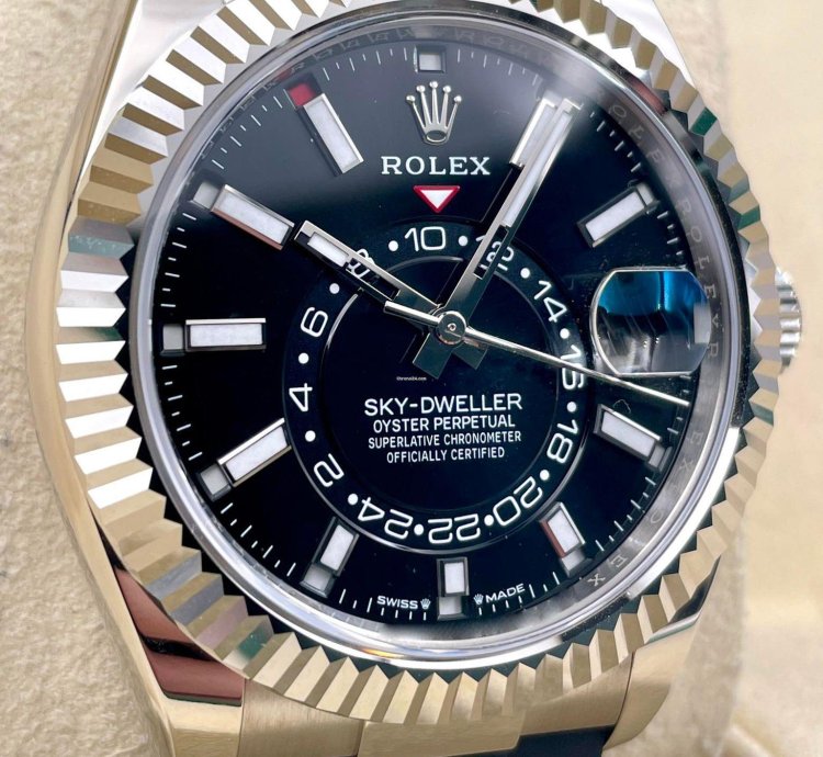 Rolex Sky-dweller 336239 White Gold Oysterflex Black Dial Unworn 2024