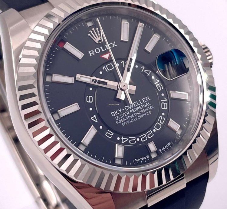 Rolex Sky-dweller 336239 White Gold Oysterflex Black Dial Unworn 2024