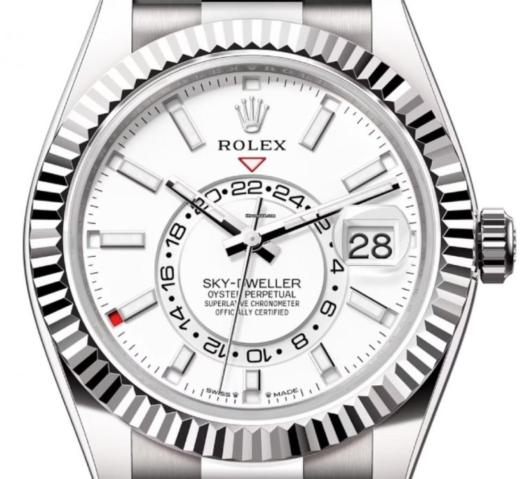 Rolex Sky-dweller 336239 White Gold Oysterflex White Dial Unworn 2024