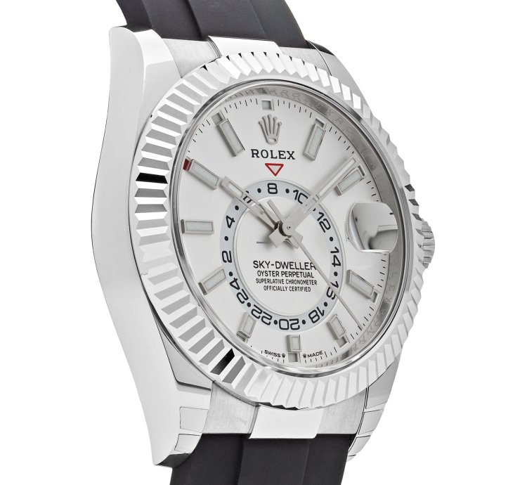 Rolex Sky-dweller 336239 White Gold White Dial Oysterflex