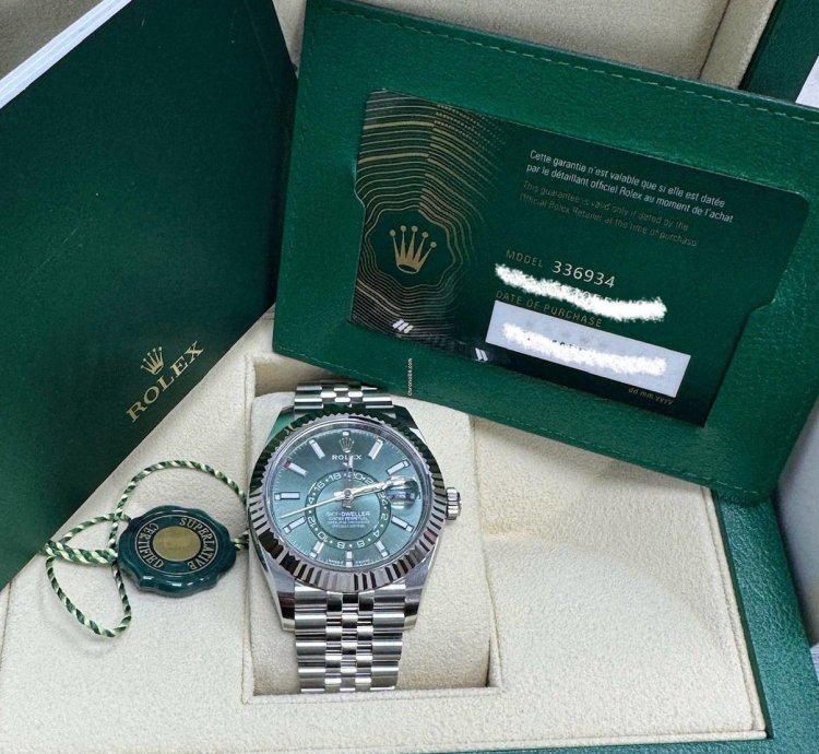 Rolex Sky-dweller 336934 Green Dial Jubilee Bracelet Unworn 2024