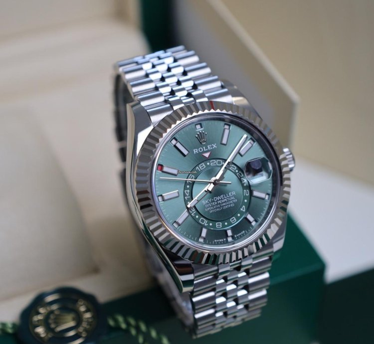 Rolex Sky-dweller 336934 Green Mint Dial Jubilee - New 2024
