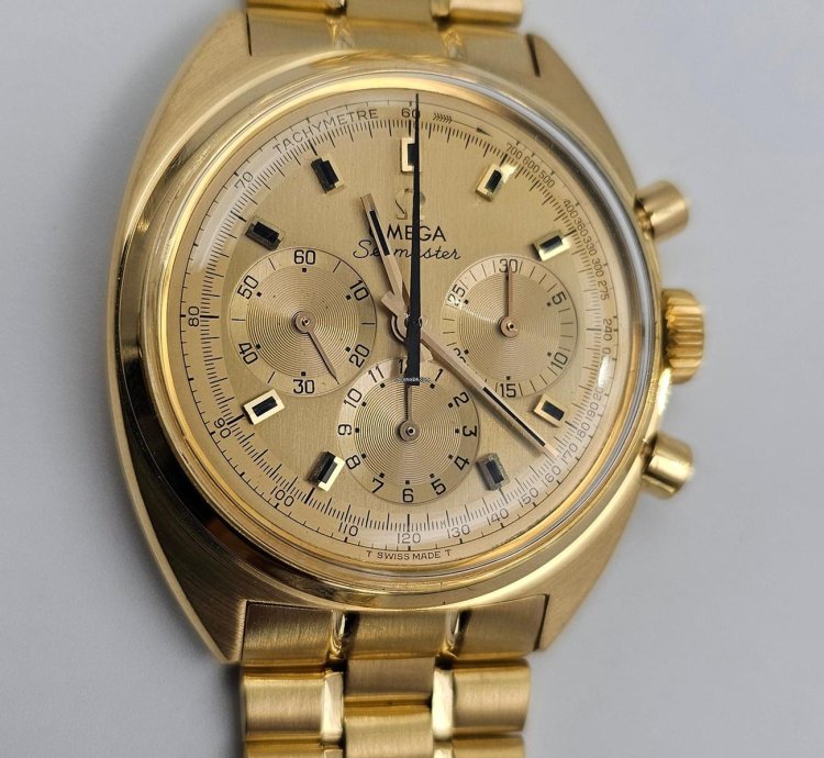 Omega Seamaster Chrono 18k Gold Top Condition 321