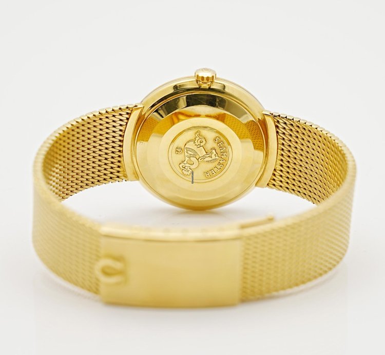 Omega Seamaster Deville De Ville 18k Gelbgold 35mm New Service