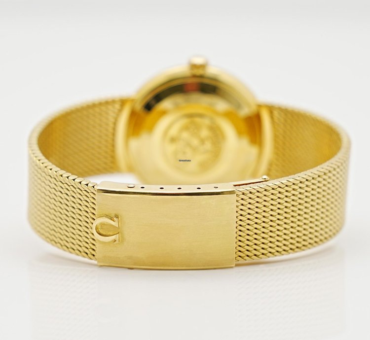 Omega Seamaster Deville De Ville 18k Gelbgold 35mm New Service