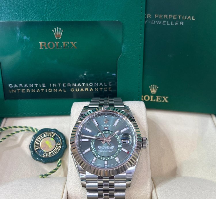 Rolex Sky-dweller 336934 Sky-dweller 42mm Green Dial Steel White Gold Jubilee