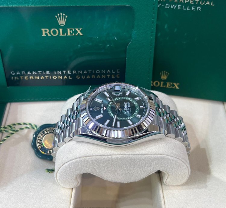 Rolex Sky-dweller 336934 Sky-dweller 42mm Green Dial Steel White Gold Jubilee