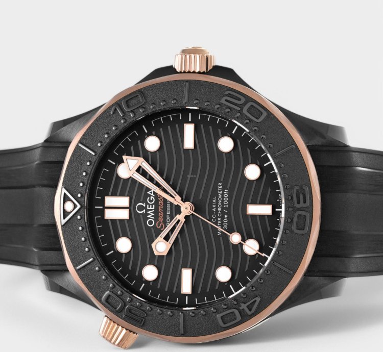 Omega Seamaster Diver 300 210 62 44 20 01 001 Ceramic Sedna Gold Black 43 5mm Box Papers