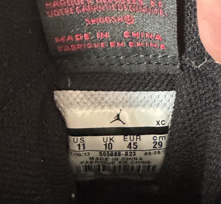 2013 Retro Jordan 1 High Black Red Bred