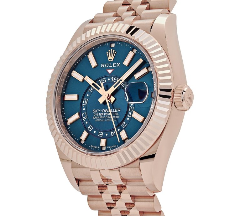 Rolex Sky-dweller 336935 Everose Gold Blue Dial Jubilee