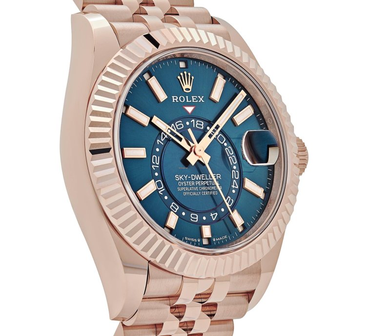 Rolex Sky-dweller 336935 Everose Gold Blue Dial Jubilee