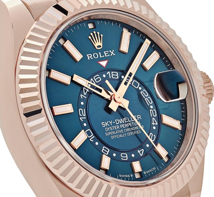 Rolex Sky-dweller 336935 Everose Gold Blue Dial Jubilee