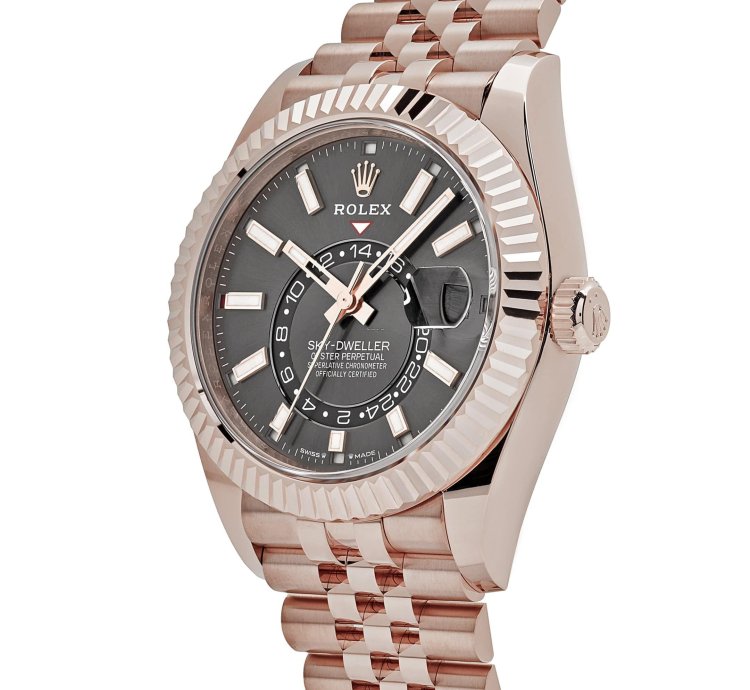 Rolex Sky-dweller 336935 Everose Gold Slate Dial Jubilee