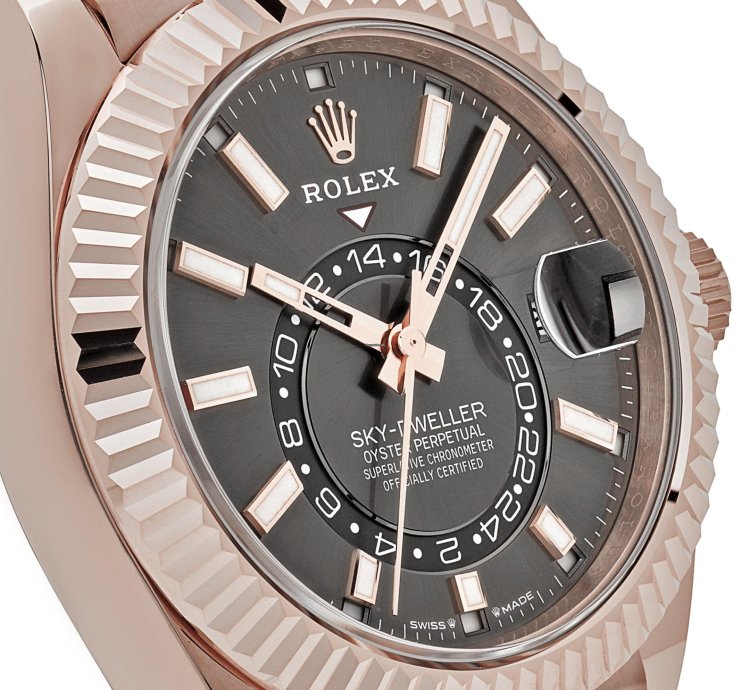 Rolex Sky-dweller 336935 Everose Gold Slate Dial Jubilee