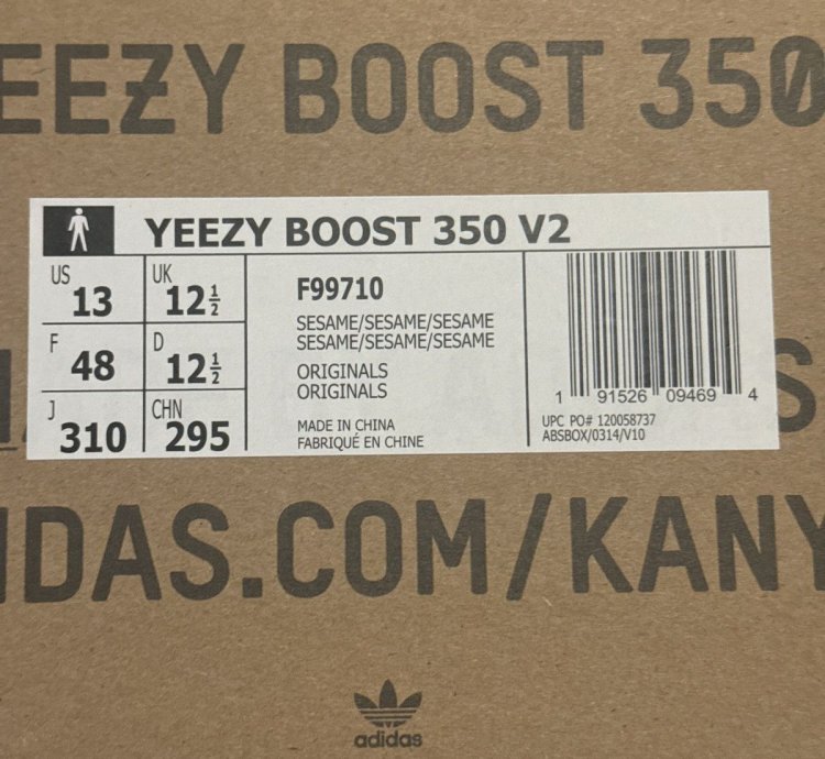 Yeezy Boost 350 V2 F99710 Sesame