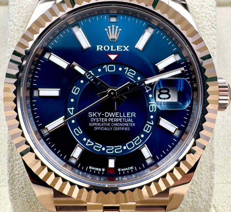 Rolex Sky-dweller 336935 Rose Gold Blue Dial Jubilee Bracelet Unworn 2024