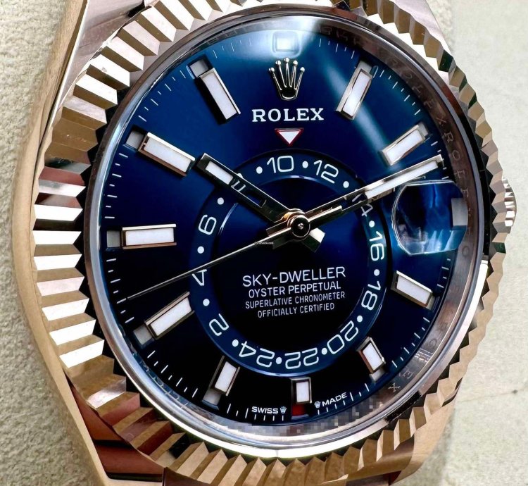 Rolex Sky-dweller 336935 Rose Gold Blue Dial Jubilee Bracelet Unworn 2024
