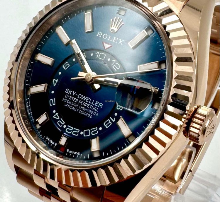 Rolex Sky-dweller 336935 Rose Gold Blue Dial Jubilee Bracelet Unworn 2024