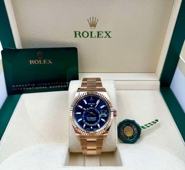 Rolex Sky-dweller 336935 Rose Gold Blue Dial Oyster Bracelet Unworn 2025