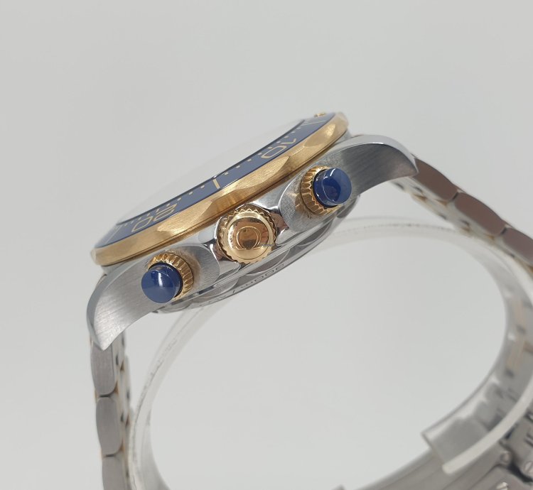 Omega Seamaster Diver 300 Chronograph Steel Gold Blue - Full Set 2023