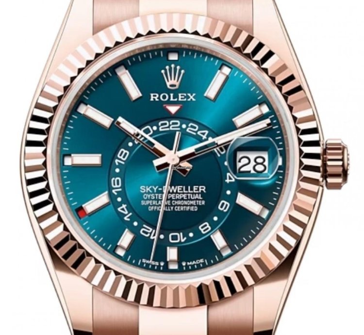 Rolex Sky-dweller 336935 Rose Gold Blue Dial Oyster Bracelet Unworn 2025