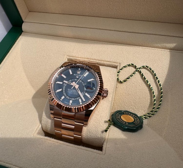 Rolex Sky-dweller 336935 Rose Gold Blue New In Stock