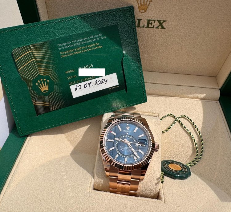 Rolex Sky-dweller 336935 Rose Gold Blue New In Stock