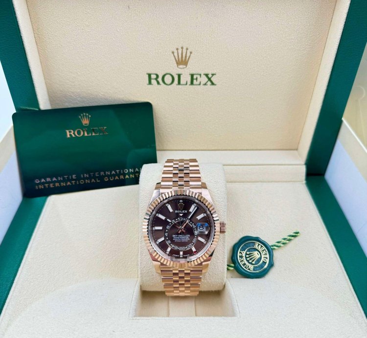 Rolex Sky-dweller 336935 Rose Gold Chocolate Dial Jubilee Bracelet Unworn 2024