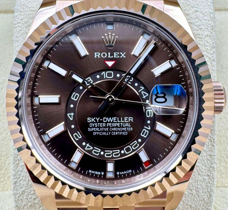 Rolex Sky-dweller 336935 Rose Gold Chocolate Dial Jubilee Bracelet Unworn 2024