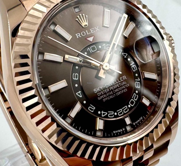 Rolex Sky-dweller 336935 Rose Gold Chocolate Dial Jubilee Bracelet Unworn 2024