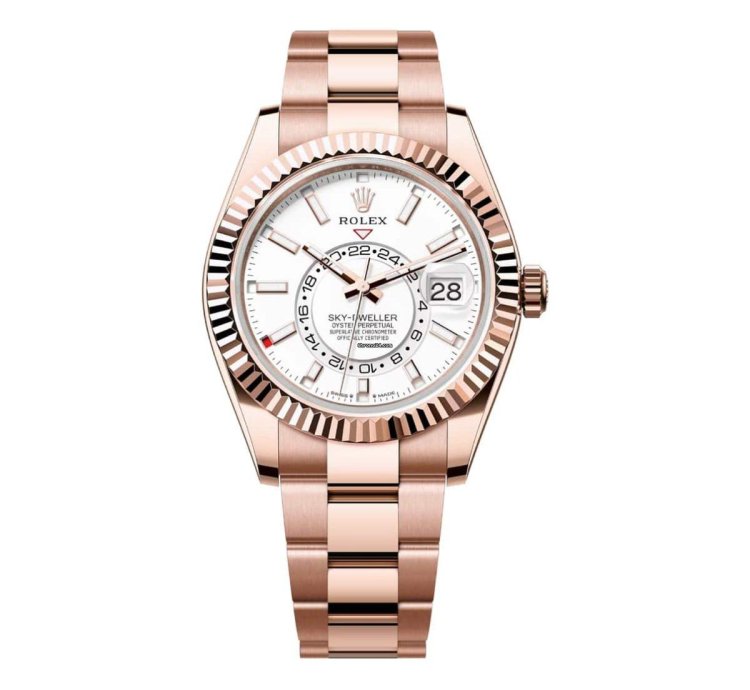Rolex Sky-dweller 336935 Rose Gold White Dial Oyster Bracelet Unworn 2024