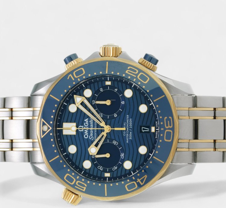 Omega Seamaster Diver 300 Master Co-axial 210 20 44 51 03 001 Steel Gold 44 Box Papers