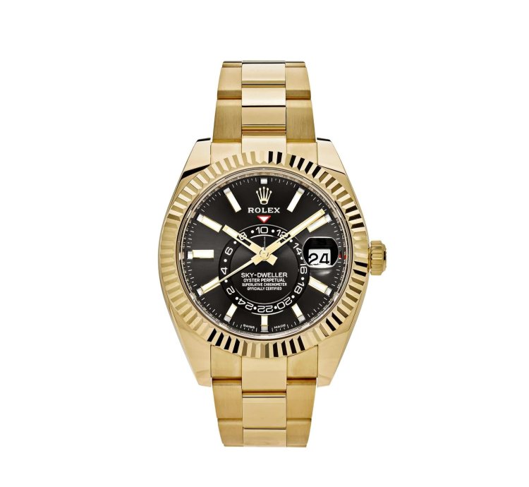 Rolex Sky-dweller 336938 Yellow Gold Black Dial