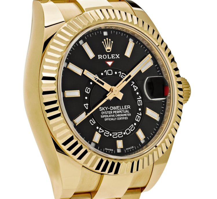 Rolex Sky-dweller 336938 Yellow Gold Black Dial