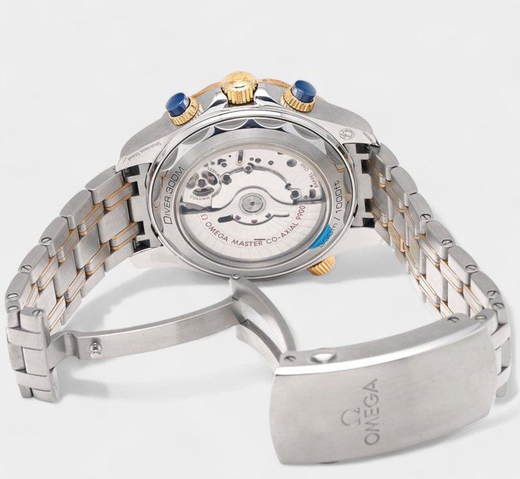 Omega Seamaster Diver 300 Master Co-axial 210 20 44 51 03 001 Steel Gold 44 Box Papers