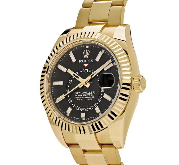 Rolex Sky-dweller 336938 Yellow Gold Black Dial
