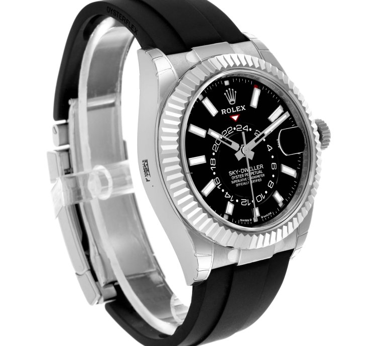 Rolex Sky-dweller 42 Black Dial White Gold Mens Watch 336239 Unworn