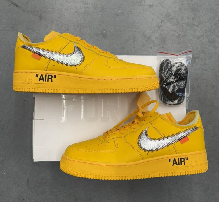 2022 Nike Air Force 1 Low Off-white Ica University Gold
