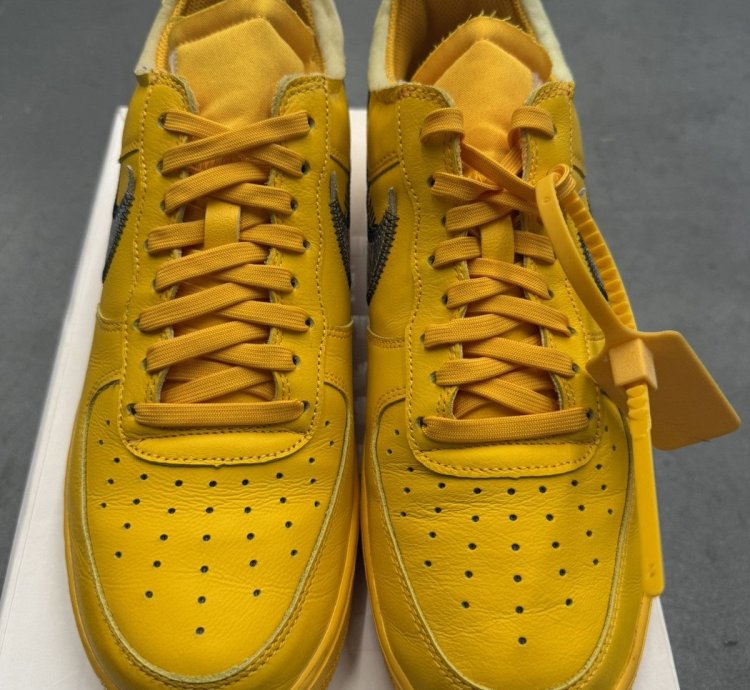 2022 Nike Air Force 1 Low Off-white Ica University Gold