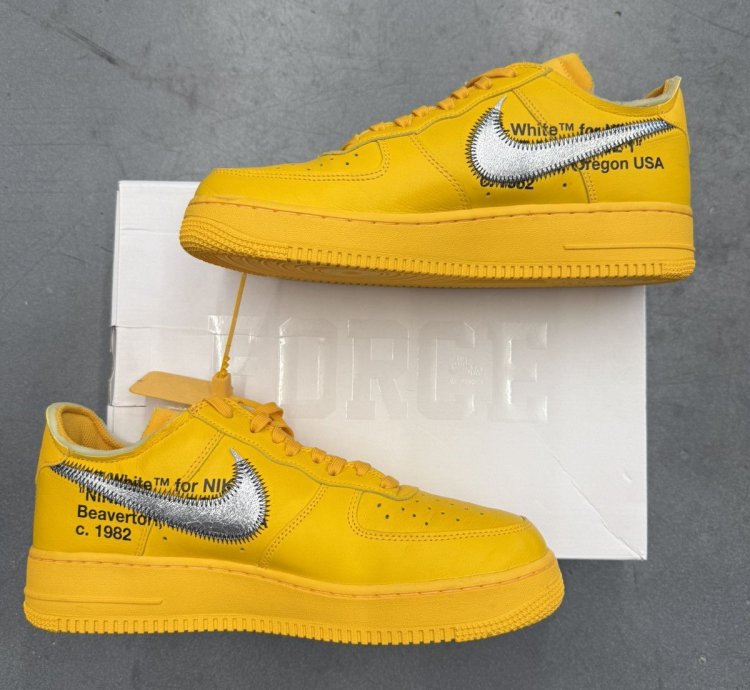 2022 Nike Air Force 1 Low Off-white Ica University Gold